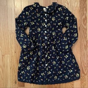 Little Cotton Clothes Navy Floral 5T Dress